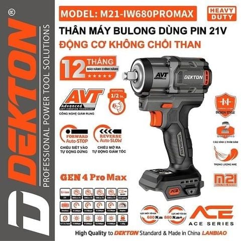 Máy siết bu lông Dekton M21 - IW 680 PROMAX