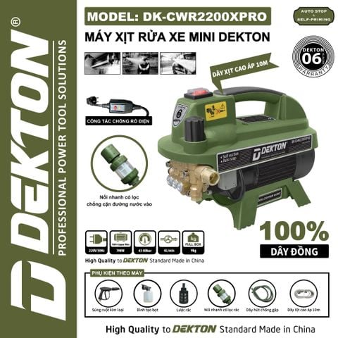 Máy Xịt Rửa Xe Mini Dekton DK - CWR2200XPRO