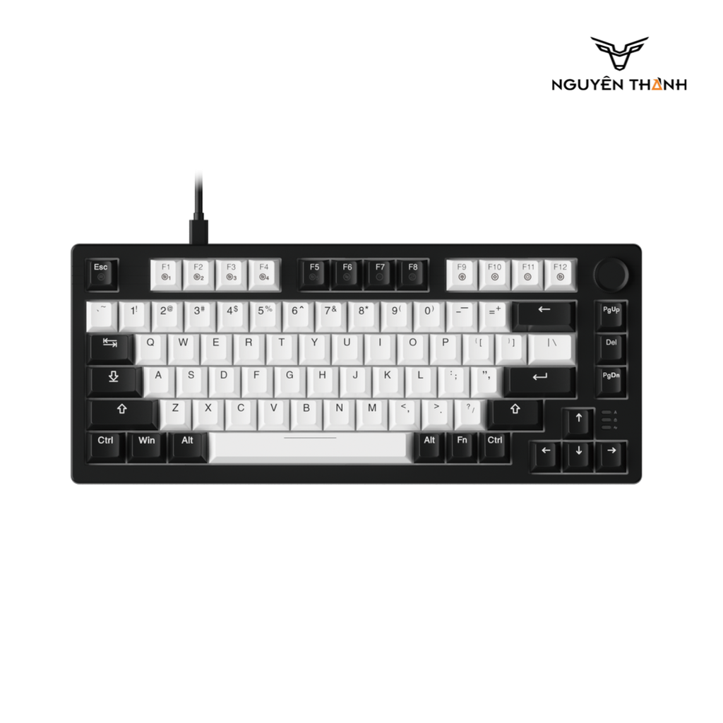 Bàn phím cơ DareU EK75 White Black DareU Dream switch (keycap PBT)