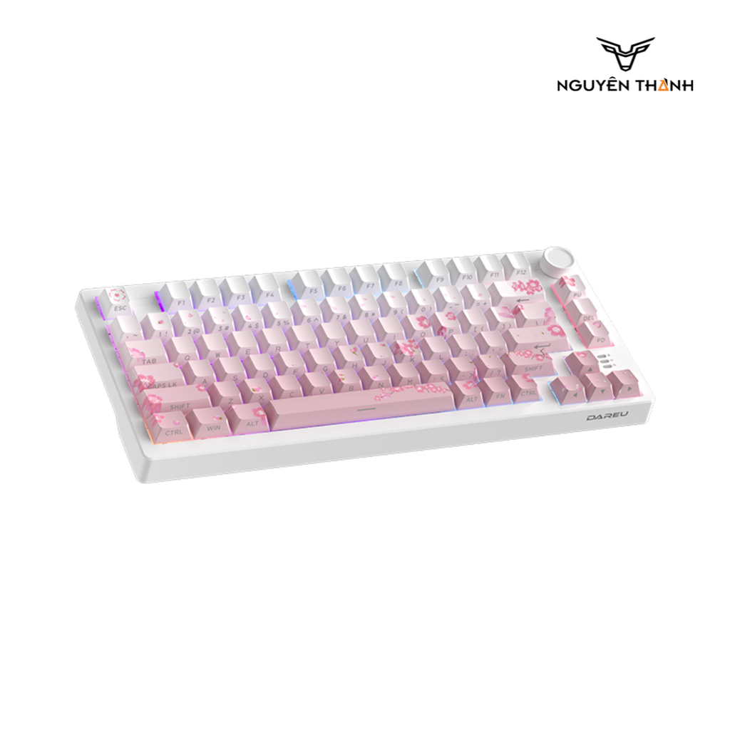 Bàn phím cơ DareU EK75 Pro Triple Mode Sakura Pink, Dream switch