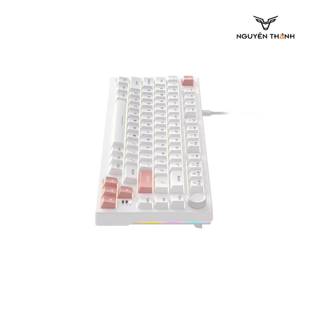 Bàn phím cơ DareU EK75 Full White (Firefly switch)