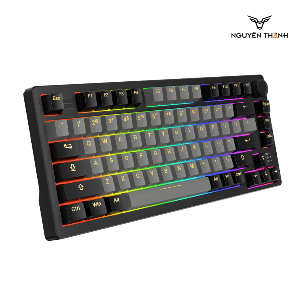 Bàn phím cơ không dây DAREU EK75 PRO – BLACK GOLDEN (Triple Mode, Gasket Mount, RGB)