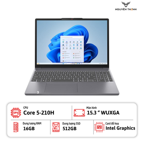 Laptop Lenovo IdeaPad Slim 3 15IRH10R (Core™ 5 210H, 16GB RAM, 512GB SSD, 15.3