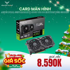 Card màn hình ASUS Dual GeForce RTX 4060 V2 OC Edition 8GB GDDR6 (DUAL-RTX4060-O8G-V2)