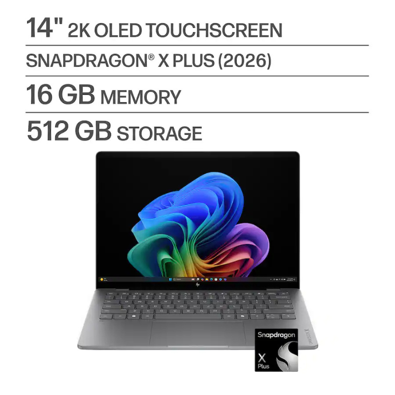 Laptop HP OmniBook X 14-kr0013dx (Snapdragon X Plus, 16GB RAM, 512GB SSD, 14