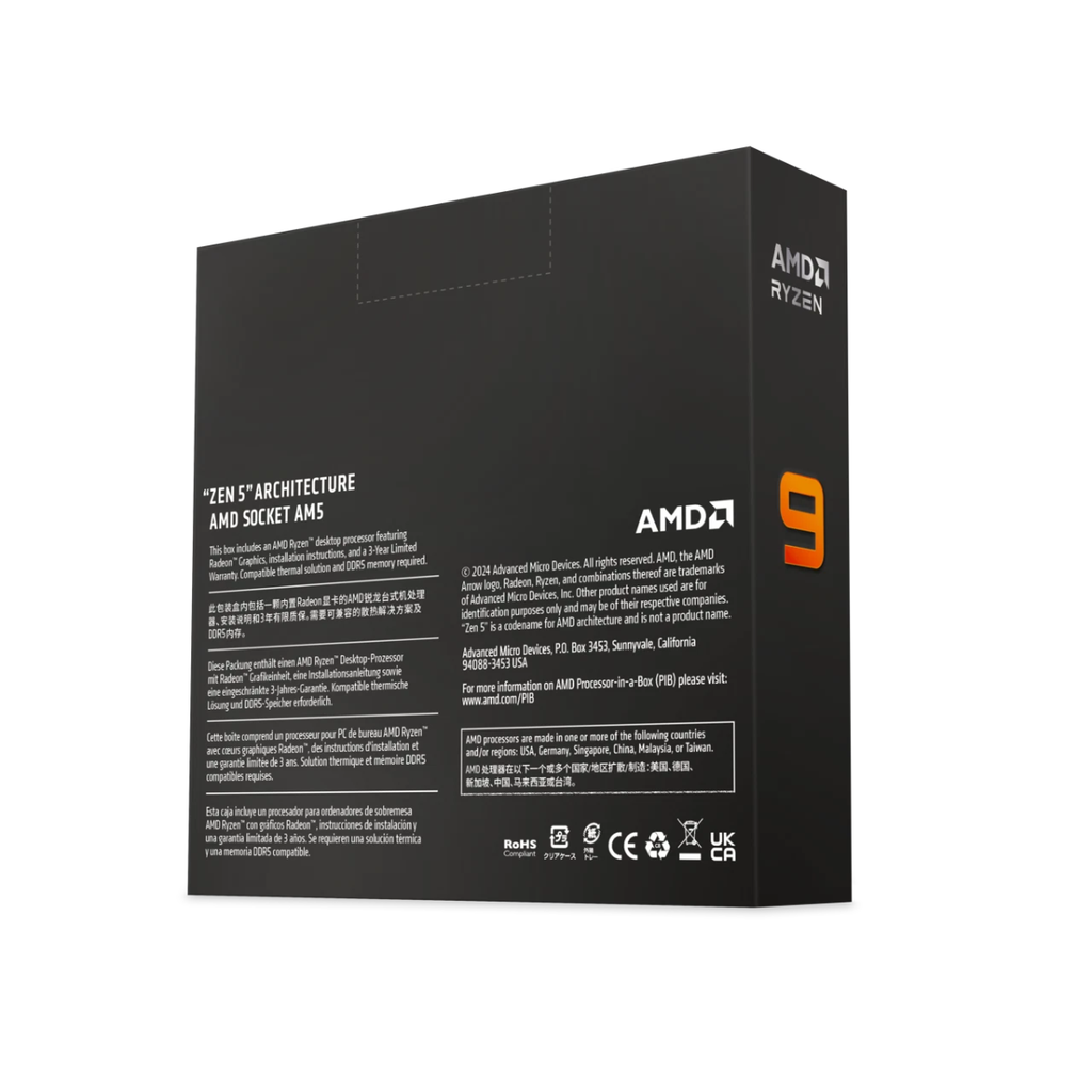 CPU AMD Ryzen 9 9950X (Up To 5.6 GHz, 16 Nhân 32 Luồng, 64MB Cache, 170W)