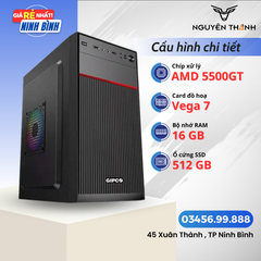 Máy tính văn phòng AMD R5 5500GT Ram 16GB SSD 512GB Siêu khỏe siêu rẻ