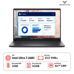 Laptop Dell Pro 13 Premium PA13250 (Ultra 7 268V, 32GB RAM, 512GB SSD, 13.3''FHD+, Win 11 Pro, Gray)