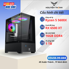 Máy tính Gaming - Đồ hoạ AMD Ryzen 5 5600X | VGA RX 6500XT | RAM 16GB