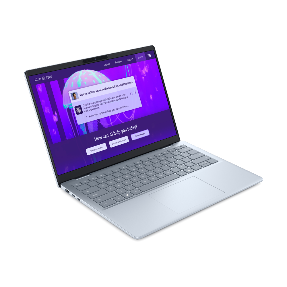 Laptop Dell 14 Plus DB14250 (Core Ultra 7 256V, 16GB, 1TB, Intel Arc Graphics, 14 inch 2K+, Ice Blue)