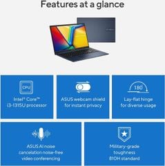 Laptop ASUS Vivobook 15 F1504V-SB31 (Core i3-1315U, 8GB RAM, 512GB SSD, 15.6