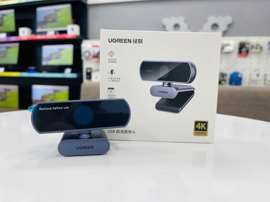 Webcam UGREEN 4K Ultra HD 2025 CM831 Micro kép Tự động lấy nét+,Livestream Chất Lượng Cao (65381)