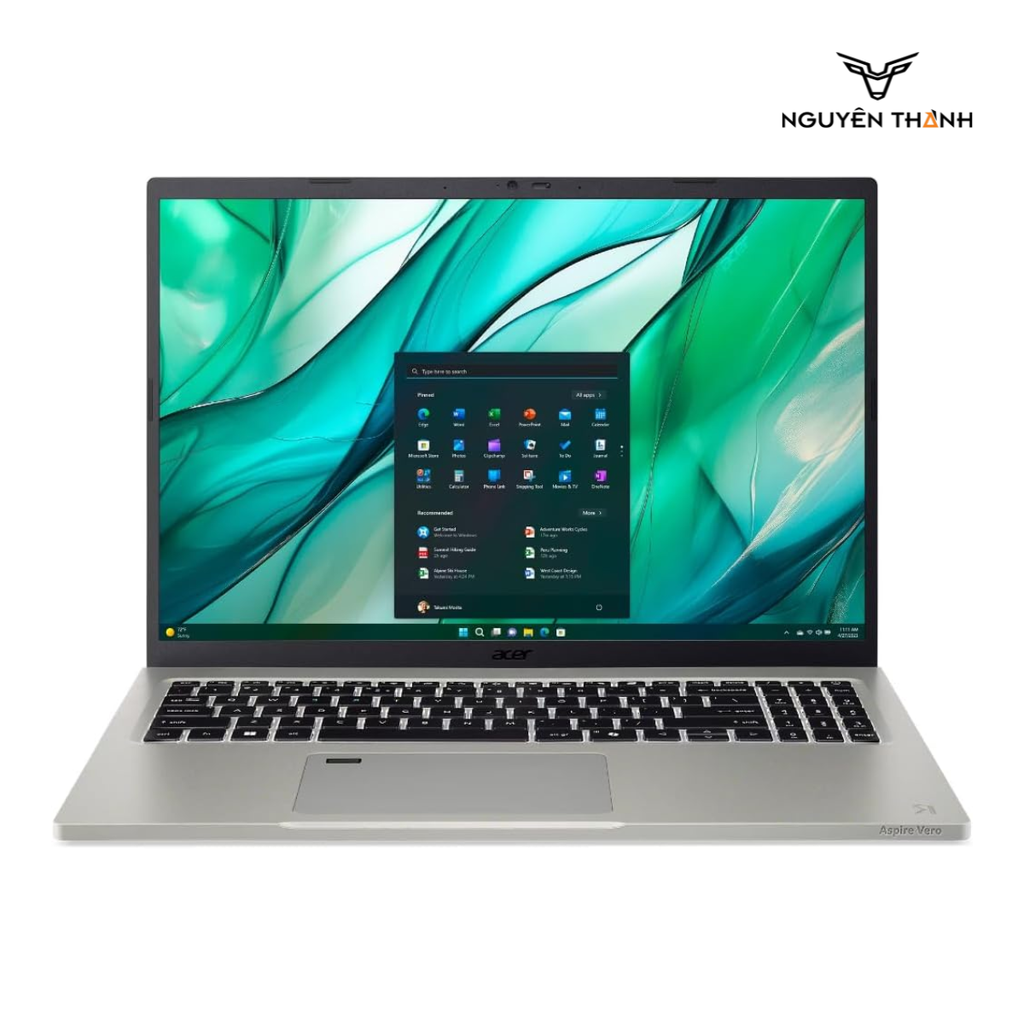 Laptop Acer Aspire Vero 16 AV16-51P-58KU (Core Ultra 5-125U, 8GB RAM, 512GB SSD, 16