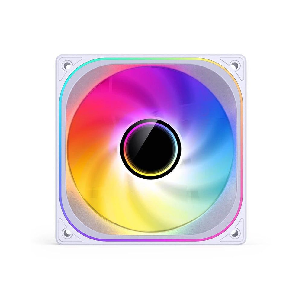 Fan case JONSBO ZB-120W WHITE LED ARGB ( FAN xuôi)