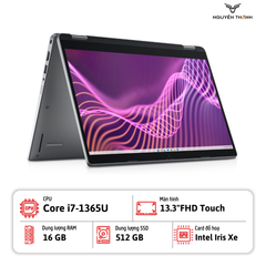 Laptop Dell Latitude 5340 2 in 1 (Core i7-1365U, 16GB RAM, 512GB SSD, 13.3''FHD Touch, Win 11, Xám)