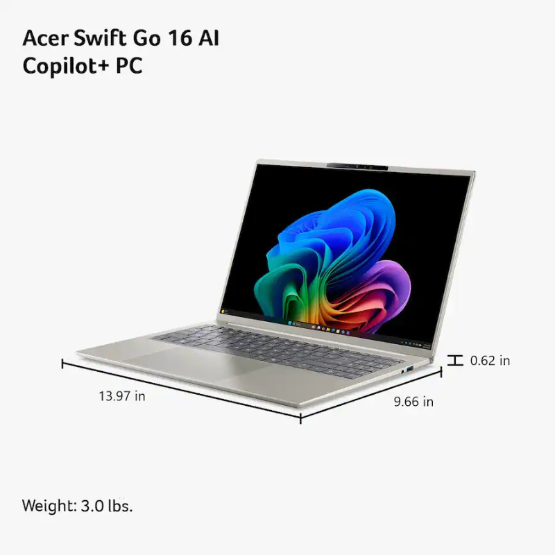 Laptop Acer Swift Go 16 Al (Ultra 5 322, 16GB RAM, 512GB SSD, 16