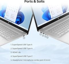 Laptop HP 17-cn3327dx ( Intel Core i7-1355U, 16GB RAM, 1TB SSD, 17.3