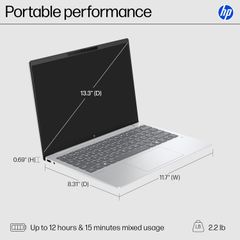 Laptop ‎HP OmniBook 7 Aero Next Gen AI 13-bg1000nr (Ryzen AI 5 340 APU, 16GB RAM, 512GB SSD, 13.3