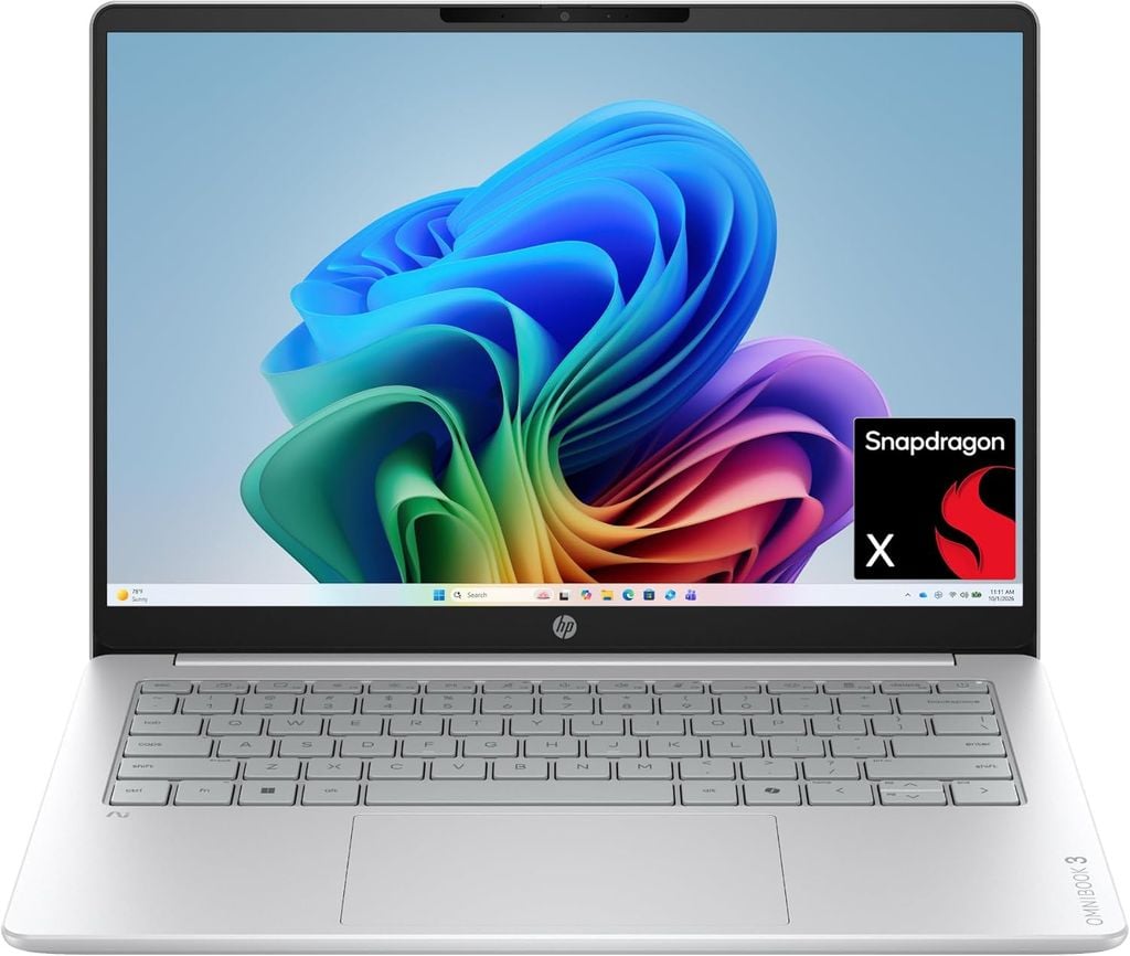 Laptop HP OmniBook 3 14 (Snapdragon X, 16GB RAM, 512GB SSD, 14