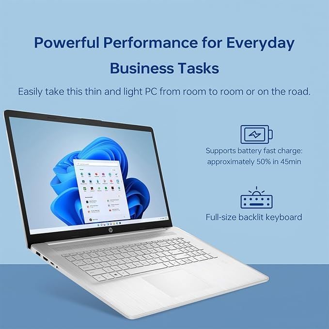 Laptop HP 17-cn3327dx ( Intel Core i7-1355U, 16GB RAM, 1TB SSD, 17.3