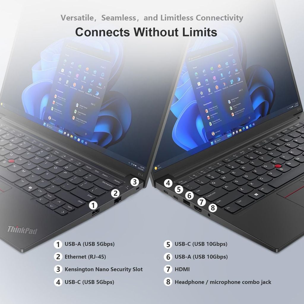 Laptop Lenovo ThinkPad E14 Gen 6 ( AMD Ryzen 5 7535U, 16GB RAM, 512GB SSD, 14