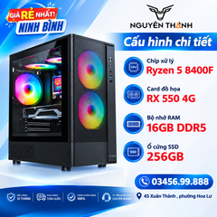 Máy Tính Gaming RAM DDR5 SIÊU RẺ ( Ryzen 5-8400F, Ram 16G DDR5, SSD 256GB, VGA RX 550 4GB)