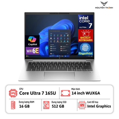 Laptop HP EliteBook 840 G11 (Intel Core Ultra 7 165U, 16GB RAM, 512GB SSD, 14 inch WUXGA, Win 11, Silver)