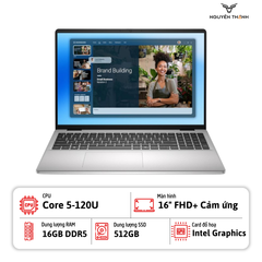 Laptop Dell DC16251 ( Core 5 120U, Ram 16G, SSD 512G, 16 inch FHD+ Cảm ứng , Window 11, Bạc)