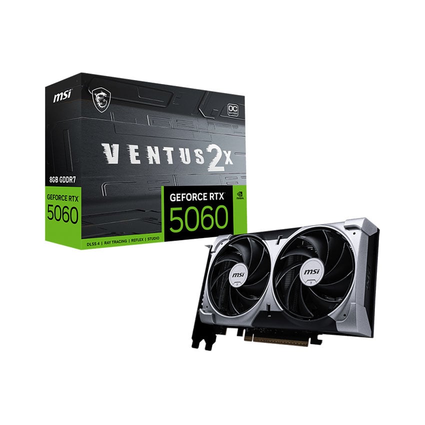 VGA - Card màn hình MSI RTX 5060 8GB VENTUS 2X OC