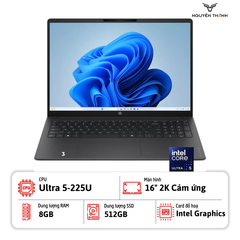 Laptop HP OmniBook 3 16 (Ultra 5 225U, 16GB RAM, 512GB SSD, 16