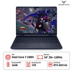 Laptop Dell Gaming Alienware 16 Aurora AC16250 (Intel Core 7 240H, RAM 16GB, SSD 1TB, RTX 4050 6GB, 16