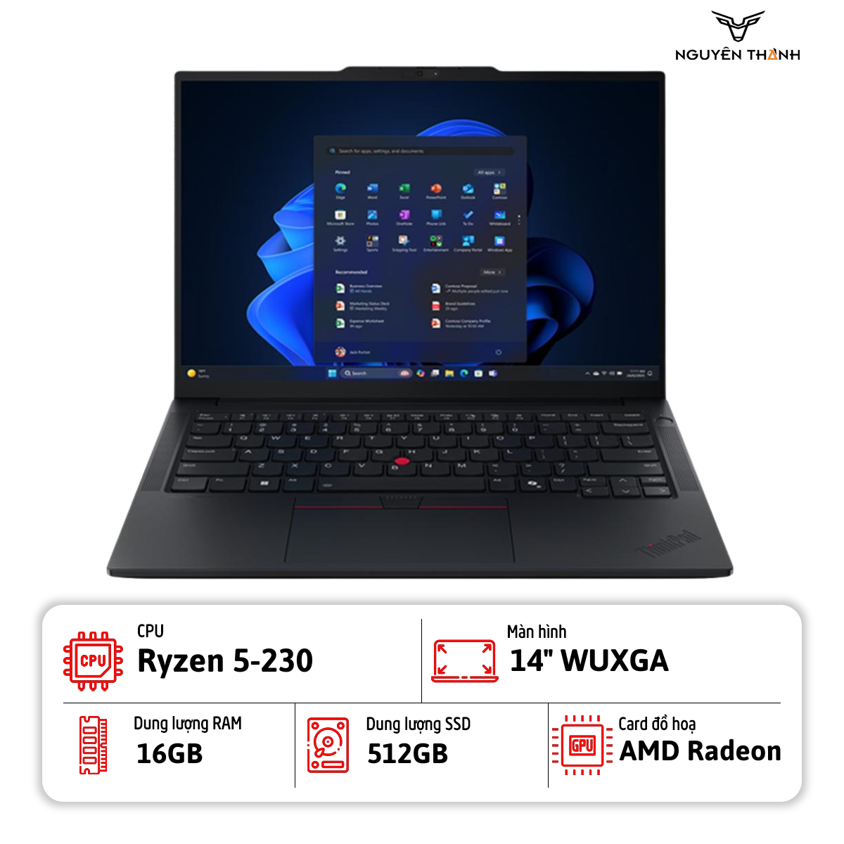 Laptop Lenovo ThinkPad E14 Gen 7 (AMD Ryzen 5 230, RAM 16GB, SSD 512GB, 14