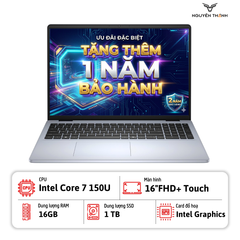 Laptop Dell 16 DC16250 (Intel Core 7 150U, 16GB RAM, 1TB SSD, 16