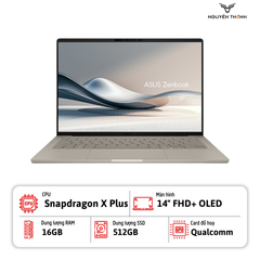 Asus Zenbook A14 UX3407Q  (Qualcomm Snapdragon X Plus, 16GB RAM, 512GB SSD, 14