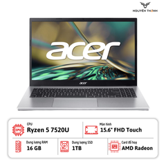 Laptop Acer Aspire 3 15 A315-24PT-R288 (AMD Ryzen 5 7520U, 16GB RAM, 1TB SSD, 15.6