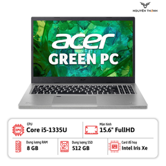 Laptop Aspire Vero AV15-53P-54MV (Intel Core i5-1335U, 8GB DDR5, SSD 512GB, 15.6 inch FullHD, Silver)