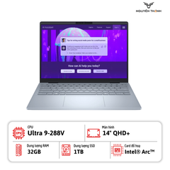 Laptop Dell 14 Plus DB14250 (Core Ultra 9-288V, 32GB RAM, 1TB SSD, 14