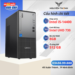 Máy tính để bàn đồng bộ Lenovo ThinkCentre neo 50T Gen 5 12UB0004VA ( i5-14400 | 8GB DDR5 | 512GB | Intel UHD 730 | NoOS | 1Yr)