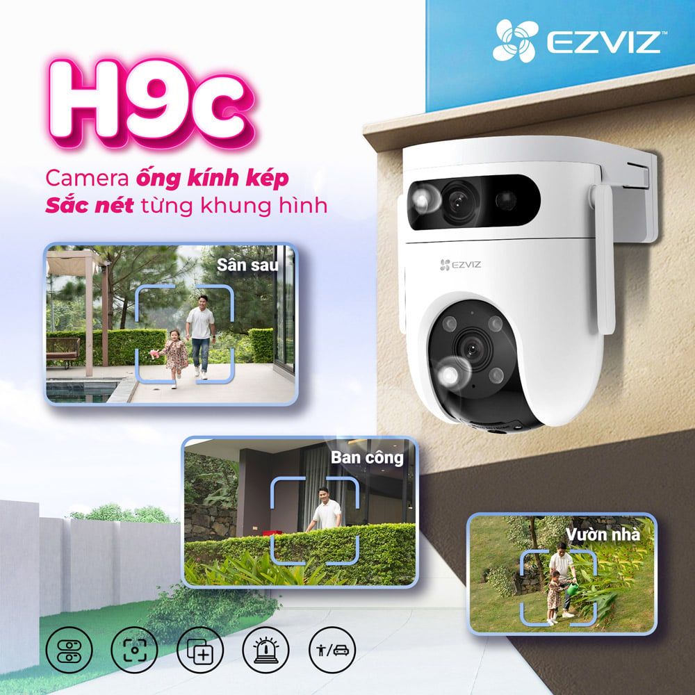 Camera 2 Mắt EZVIZ H9c Dual (5MP+5MP) Siêu Nét