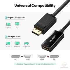 Cáp chuyển đổi Displayport to HDMI hỗ trợ 4Kx2K chính hãng Ugreen 40363 cao cấp