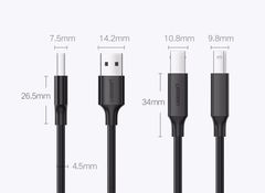 Dây máy in 1.5m Ugreen 10845 USB 2.0 ( Black)