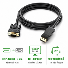 Cáp Displayport To VGA 1.5m Ugreen 10247
