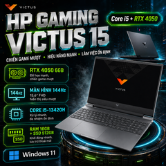 Laptop HP Gaming Victus 15 (Core i5-13420H, 16GB RAM, 512GB SSD, RTX 4050 6GB, 15.6''FHD 144Hz, Window 11, Mica Silver)