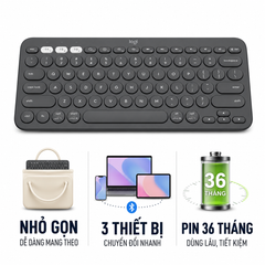 Bàn phím Bluetooth Logitech Pebble Key 2 K380S