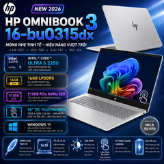 Laptop HP OmniBook 3 16-bu0315dx (Ultra 5 225U, 16GB RAM, 512GB SSD, 16