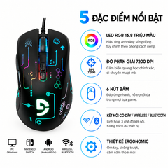 Chuột Gaming Fuhlen G90S Pro (USB/Led RGB)
