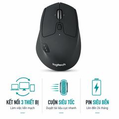 Chuột không dây Logitech M720 Triathlon Black
