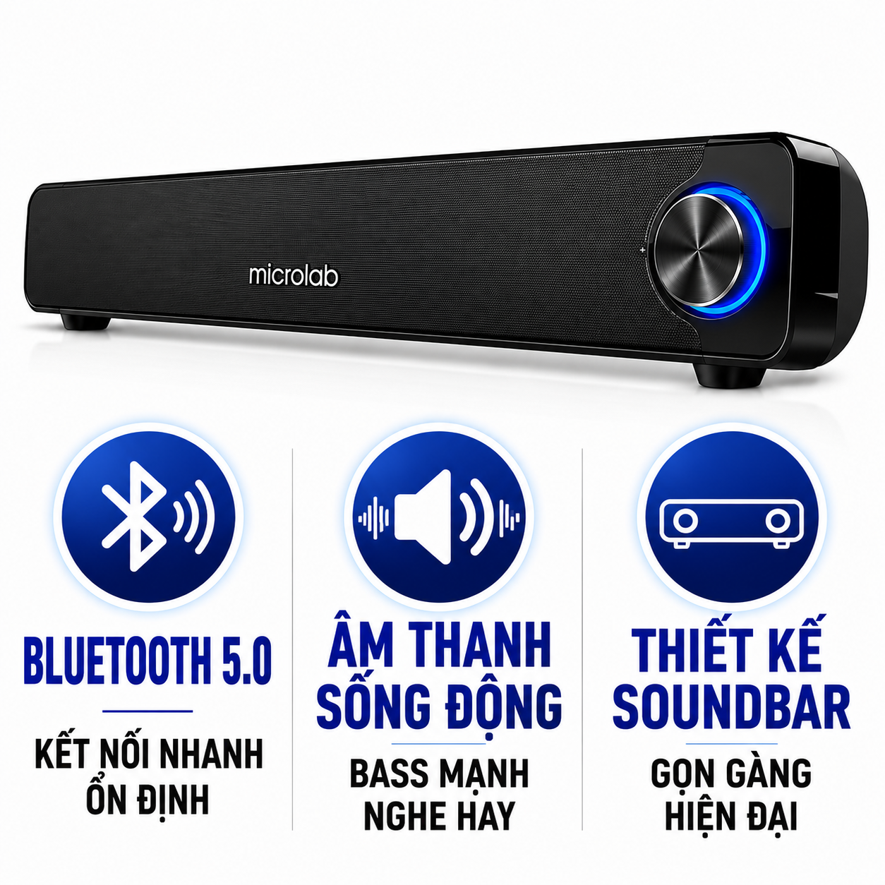 Loa Soundbar Microlab MS212 (Bluetooth 5.0, Có Pin)
