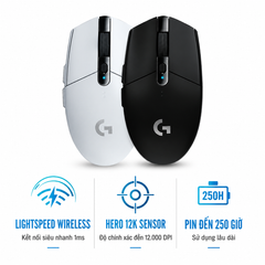 Chuột không dây Logitech G305 LIGHTSPEED Wireless (Trắng/ Đen)