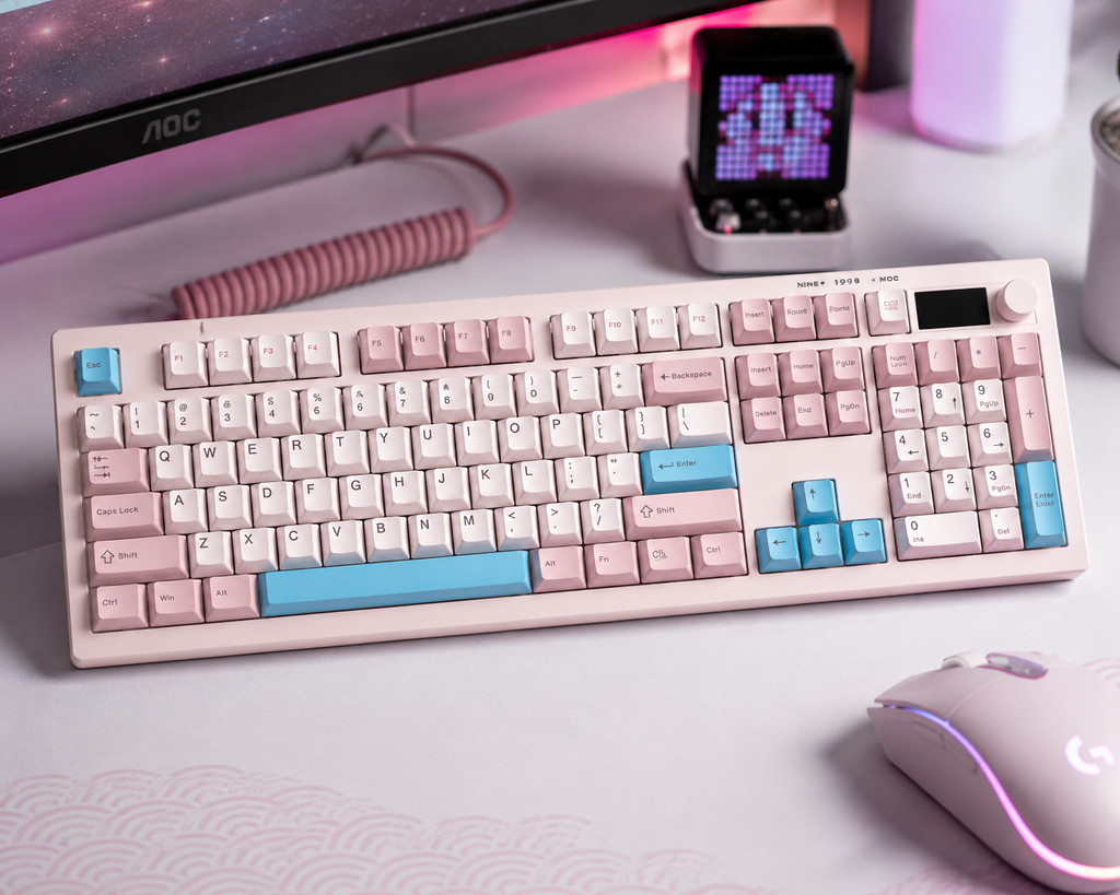 Bàn Phím Gaming AULA S102 Pro 3 Mode (4753)(Hồng - Xanh dương) | Nguyên Thành